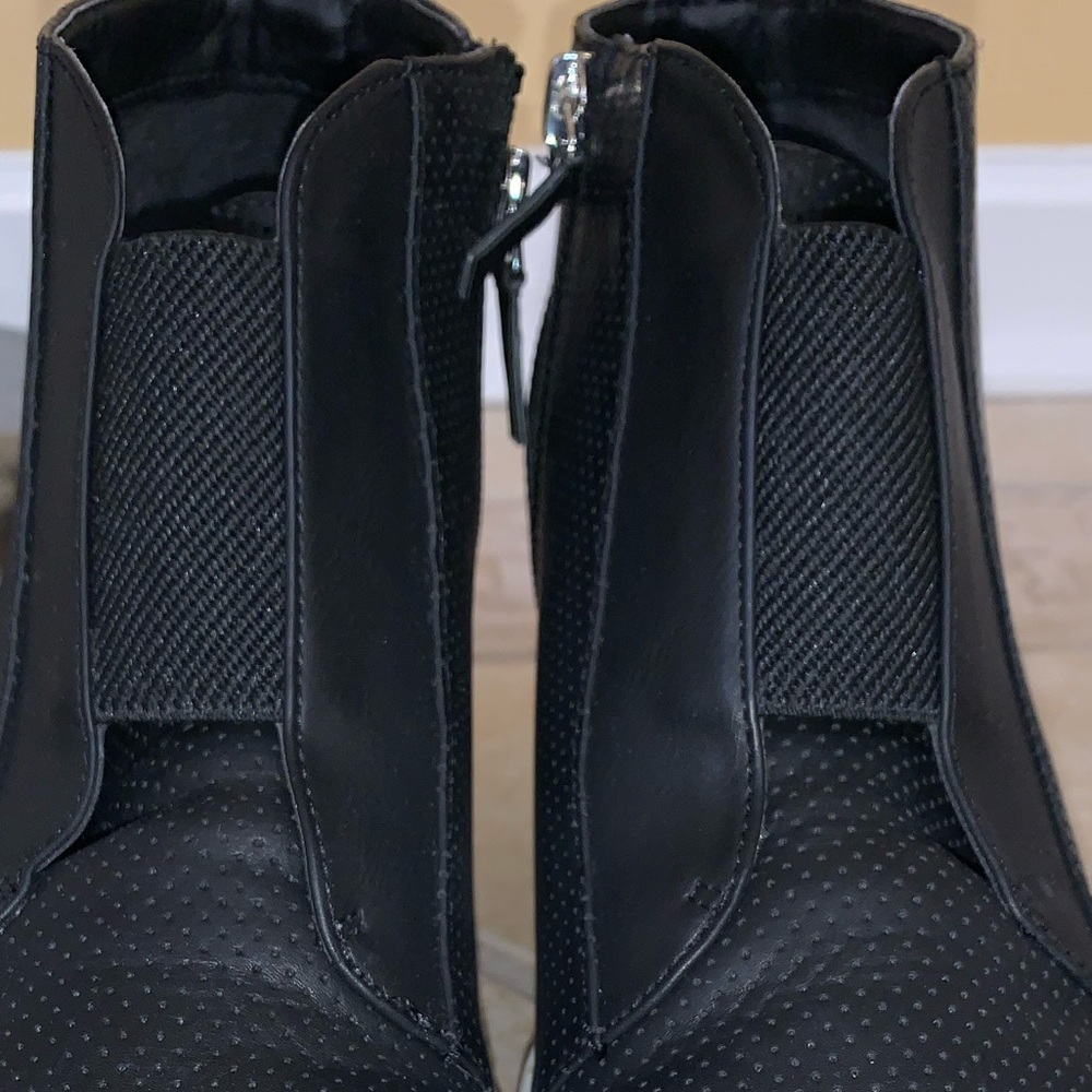 Worn 1X MIA Arianna black wedge ankle boots women’s booties size 10 - Picture 13 of 17